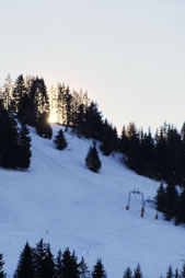 Sunrise over the pistes